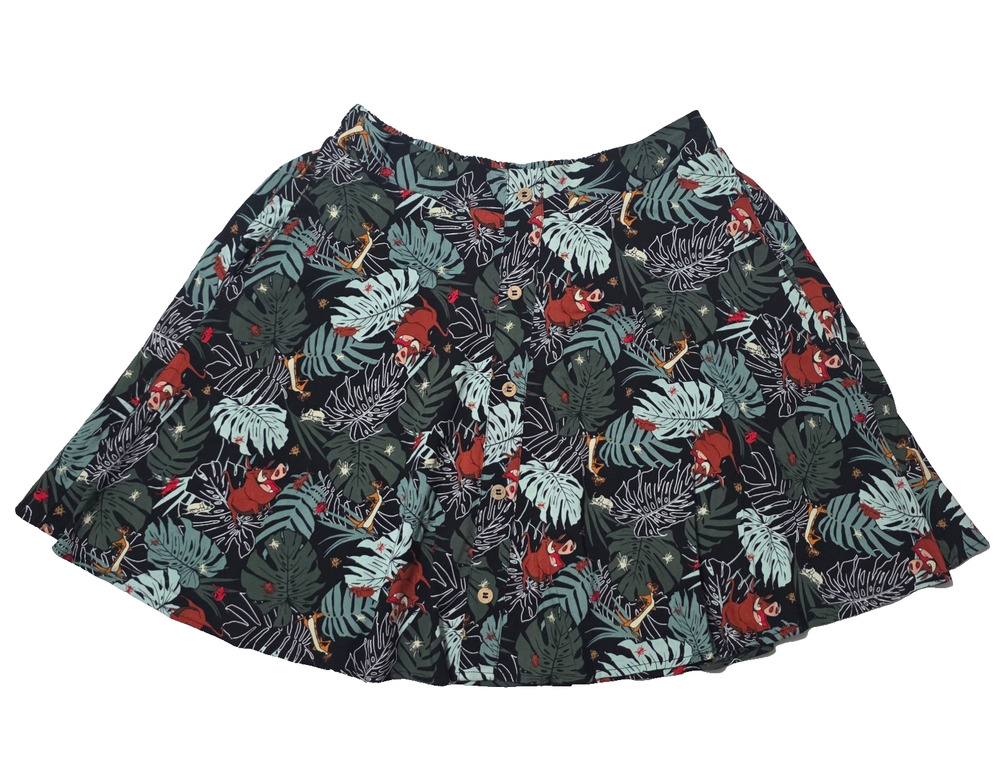 Her Universe Disney The Lion King Timon Pumbaa Jungle Skirt XS Hot Topic NWT